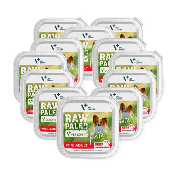 RAW PALEO PATE MINI ADULT BEEF 12x150g