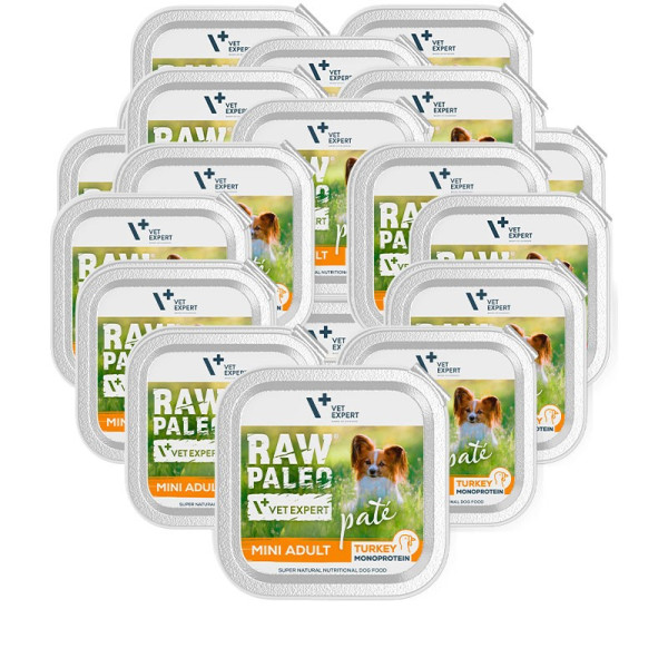 RAW PALEO PATE MINI ADULT TURKEY 24x150g