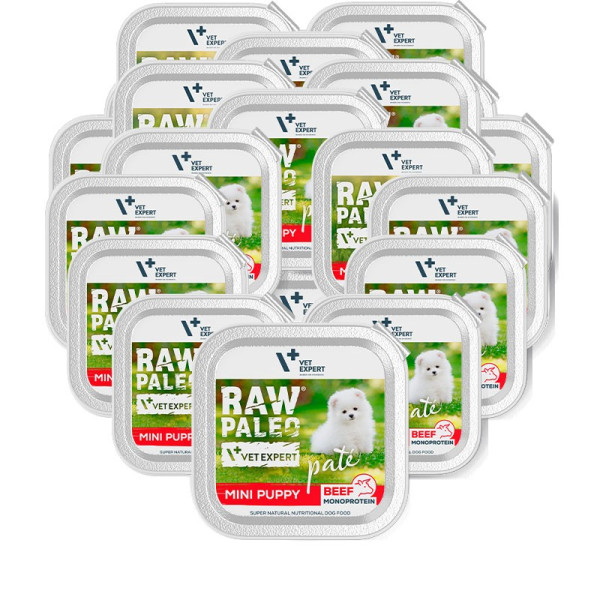 RAW PALEO PATE MINI PUPPY BEEF 24x150g