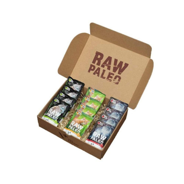 RAW PALEO ADULT CAT 12x100g - mokra karma dla kotów dorosłych - mix smaków