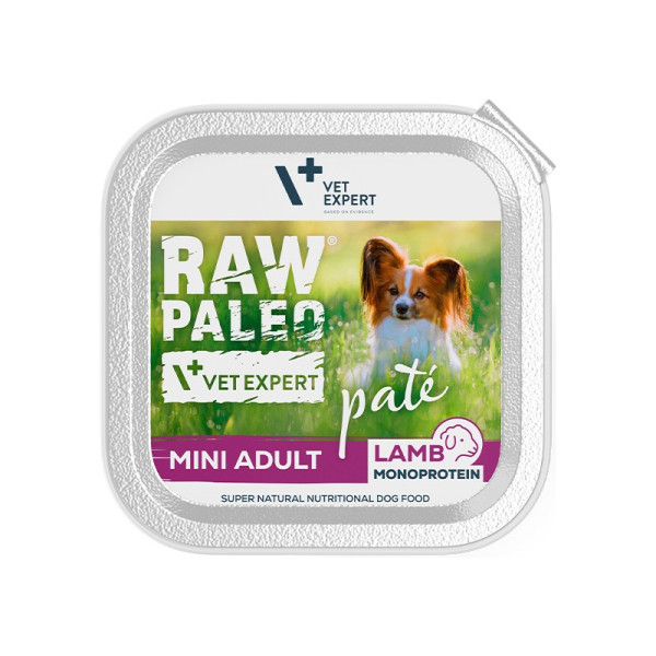 RAW PALEO PATE MINI ADULT LAMB 6x150g - mokra karma dla psów dorosłych - jagnięcina