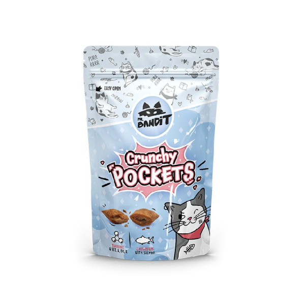 MR. BANDIT CRUNCHY POCKETS - chrupiąca przekąska dla kota z łososiem