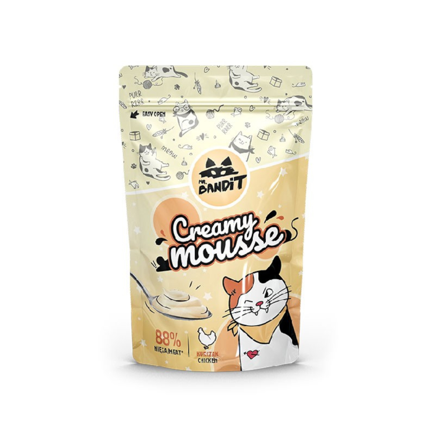 MR. BANDIT CREAMY MOUSSE - kremowa przekąska dla kota z kurczakiem