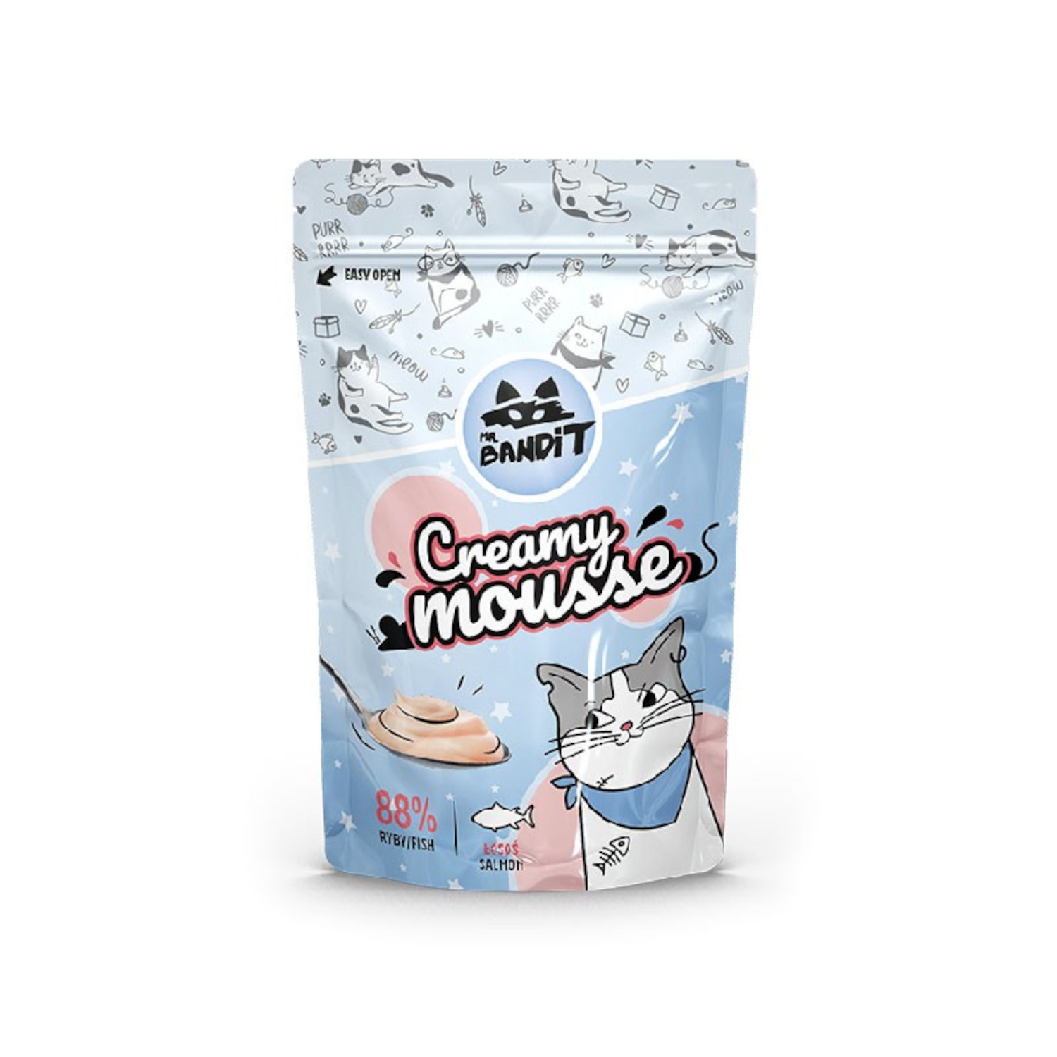 MR. BANDIT CREAMY MOUSSE - kremowa przekąska dla kota z łososiem