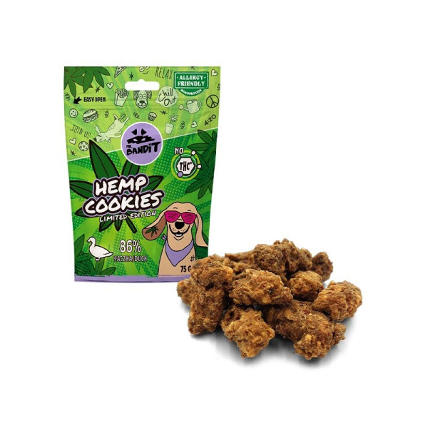 MR. BANDIT HEMP COOKIES DUCK - naturalne przysmaki dla psów z kaczką.