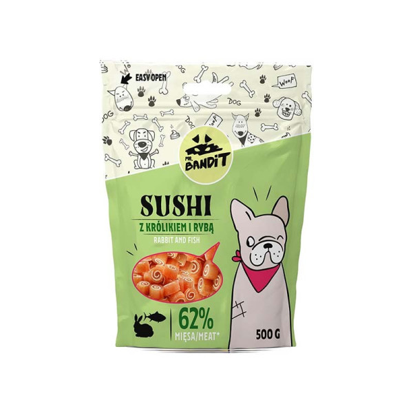 MR. BANDIT SUSHI - królik z rybą 500g