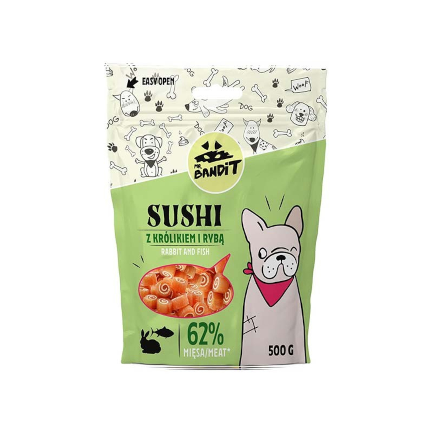 MR. BANDIT SUSHI - królik z rybą 500g