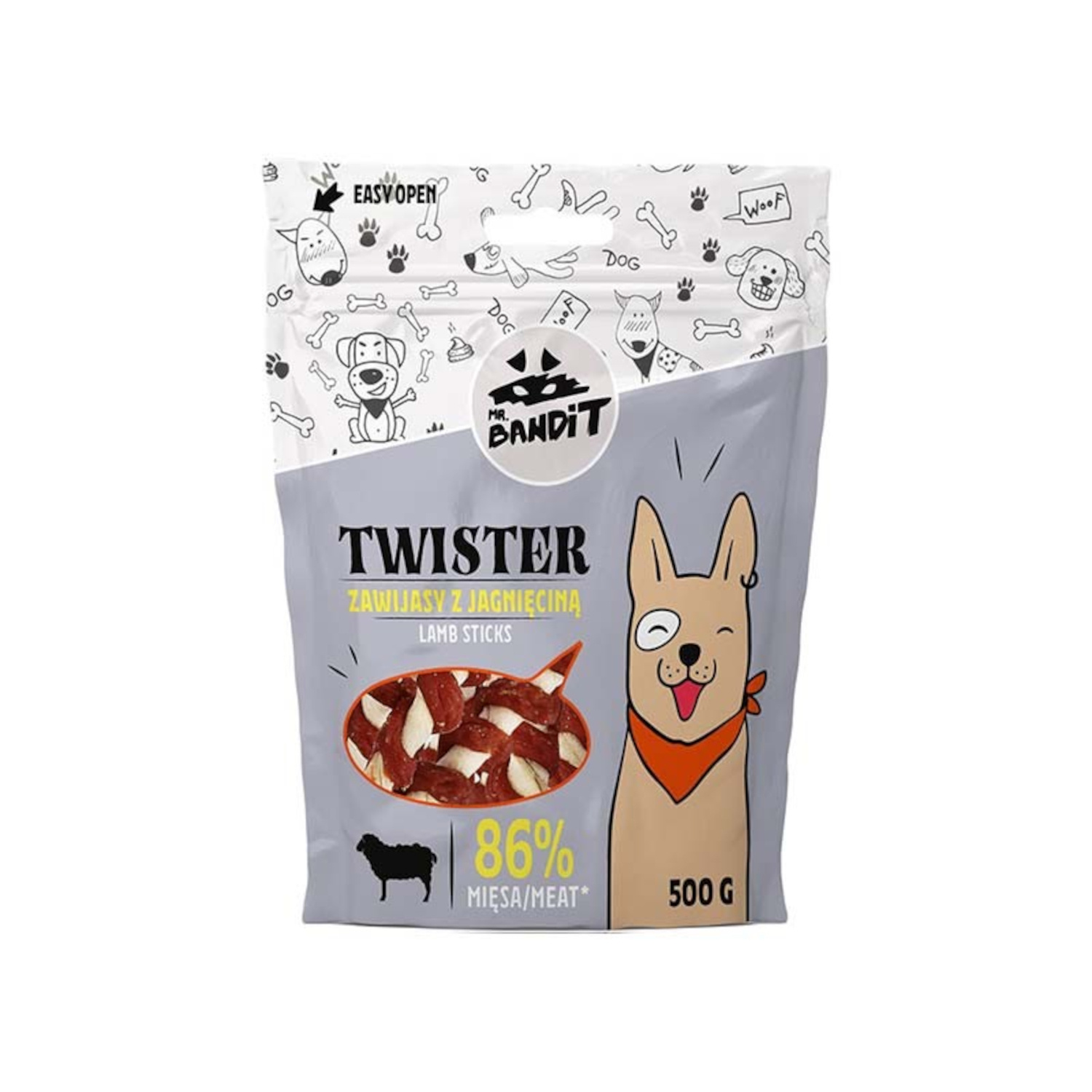 MR. BANDIT TWISTER - zawijas z jagnięciną 500g