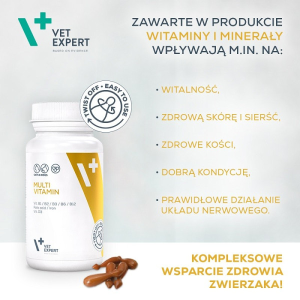 VET EXPERT MULTIVITAMIN - preparat witaminowo-mineralny dla psów i kotów