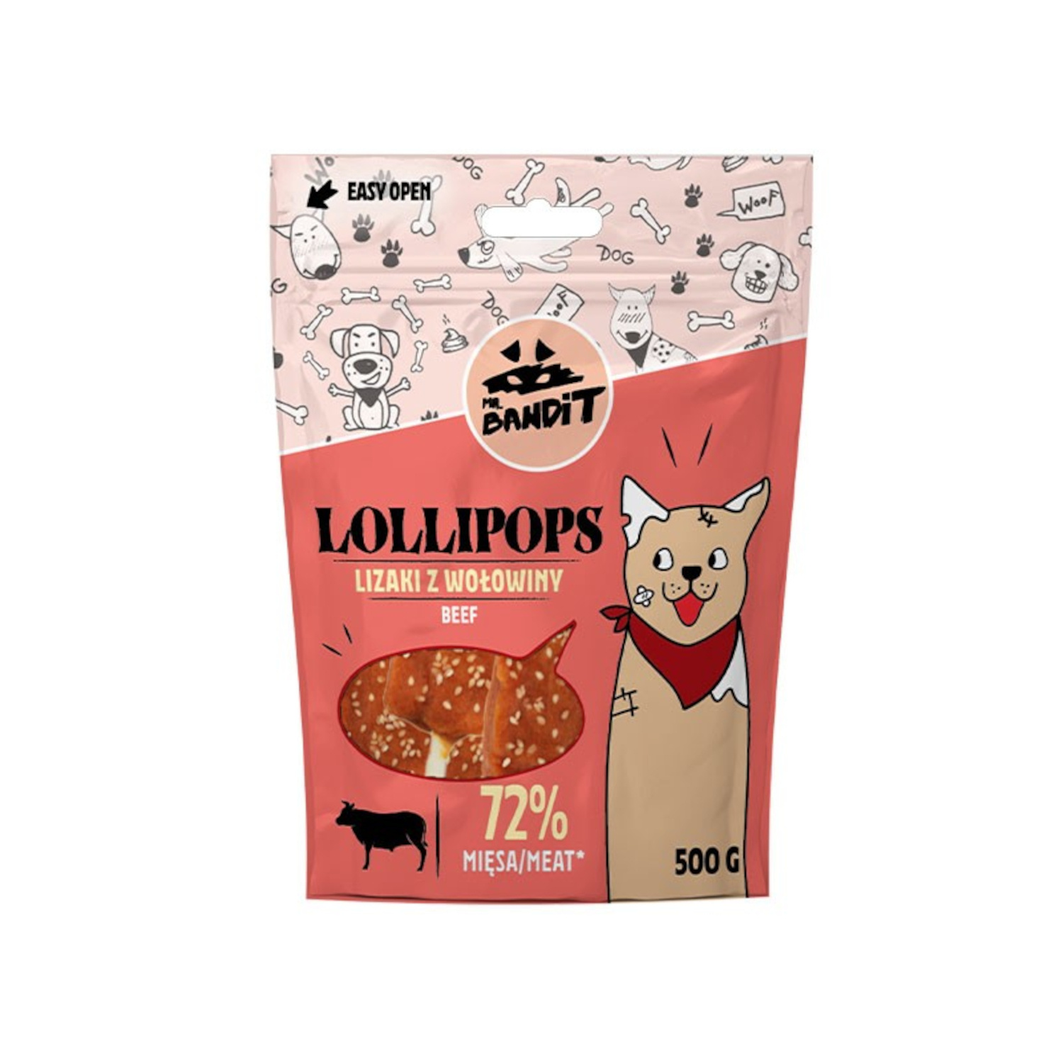 MR. BANDIT LOLLIPOPS - lizaki z wołowiny 500g