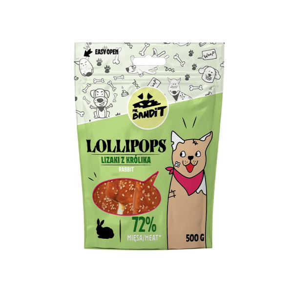 MR. BANDIT LOLLIPOPS - lizaki z królika 500g