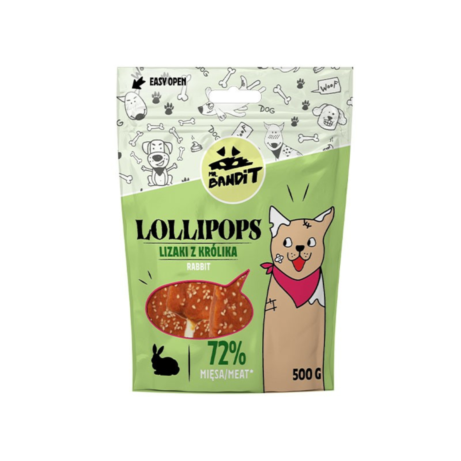 MR. BANDIT LOLLIPOPS - lizaki z królika 500g