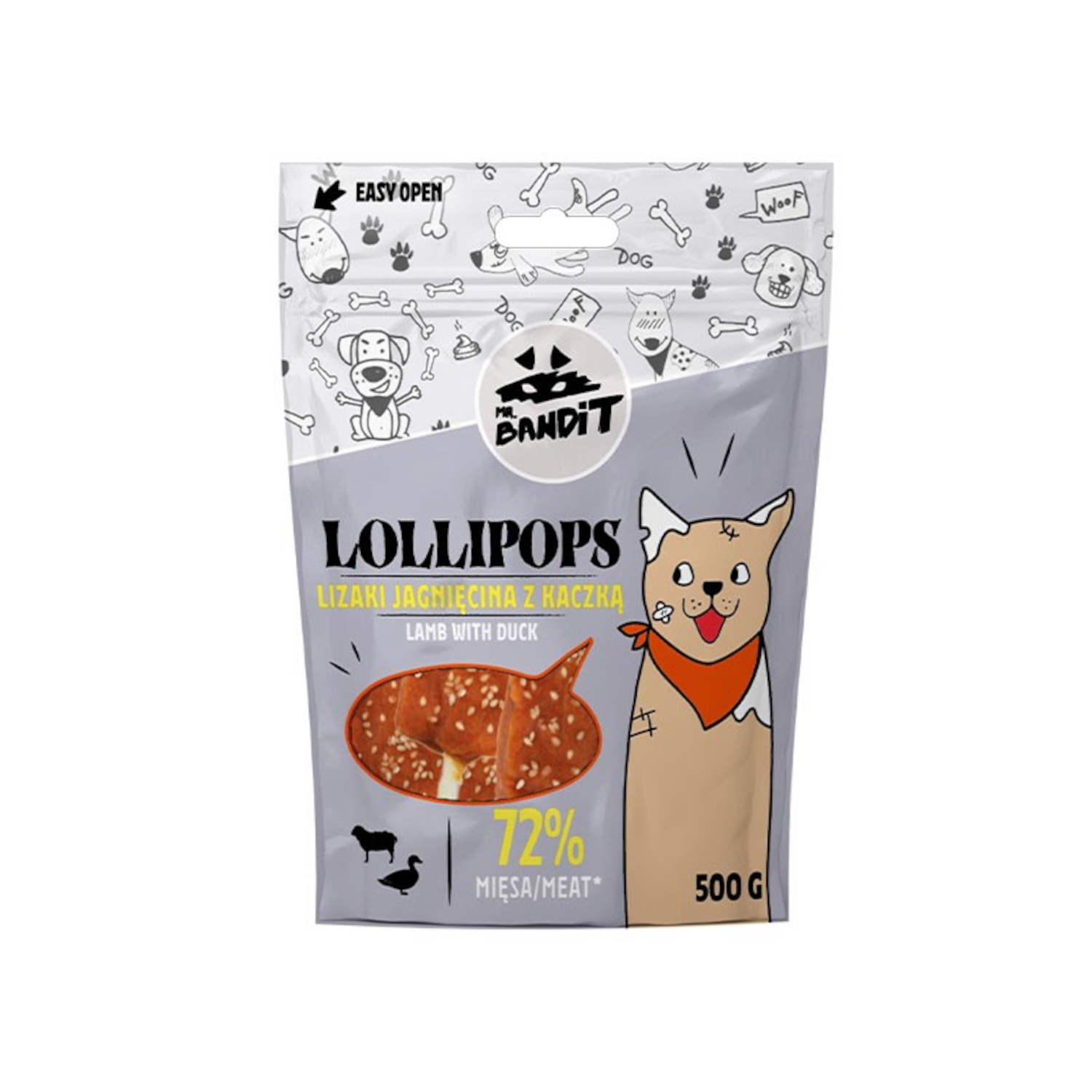 MR. BANDIT LOLLIPOPS - lizaki z jagnięciną i kaczką 500g