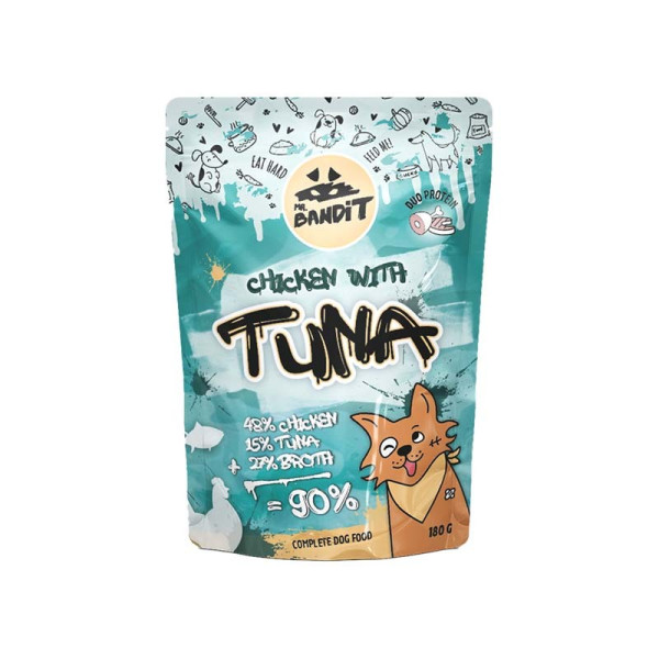 Mr. Bandit CHICKEN with TUNA - mokra karma z kurczakiem i tuńczykiem dla psów dorosłych