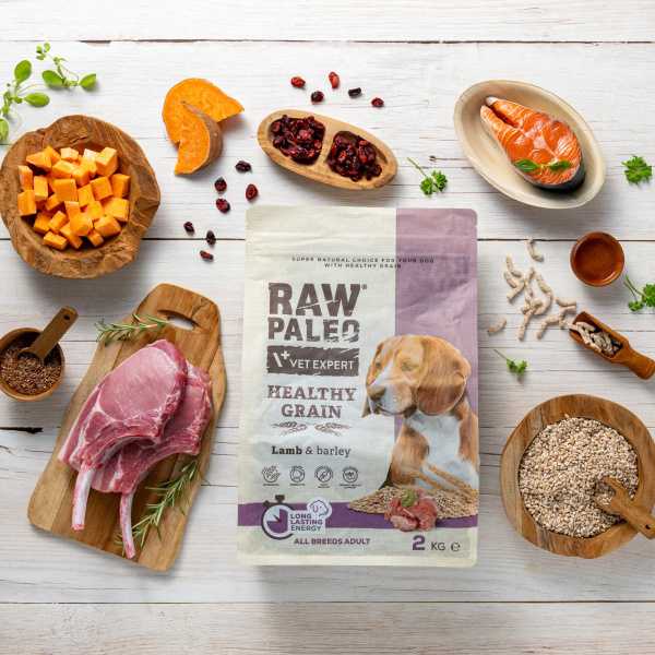 RAW PALEO HEALTHY GRAIN ADULT LAMB - sucha karma z jagnięciną dla psów dorosłych