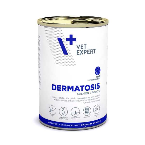 VET EXPERT DERMATOSIS DOG SALMON & POTATO 6x400g - mokra karma weterynaryjna dla psów