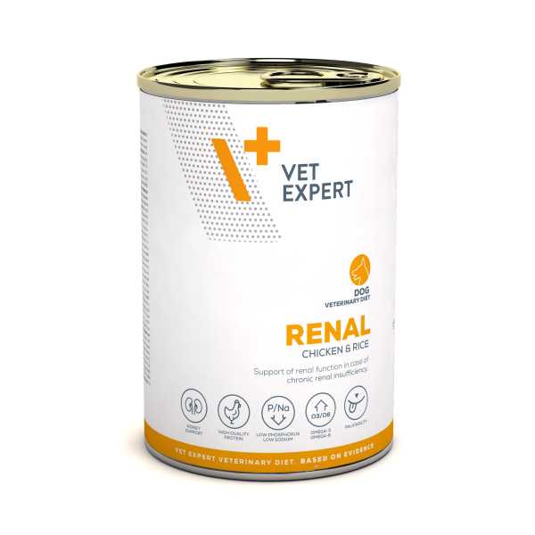 VET EXPERT RENAL DOG 6x400g - mokra karma weterynaryjna dla psów