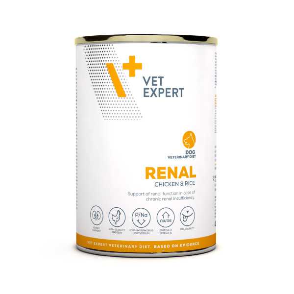 VET EXPERT RENAL DOG 6x400g - mokra karma weterynaryjna dla psów