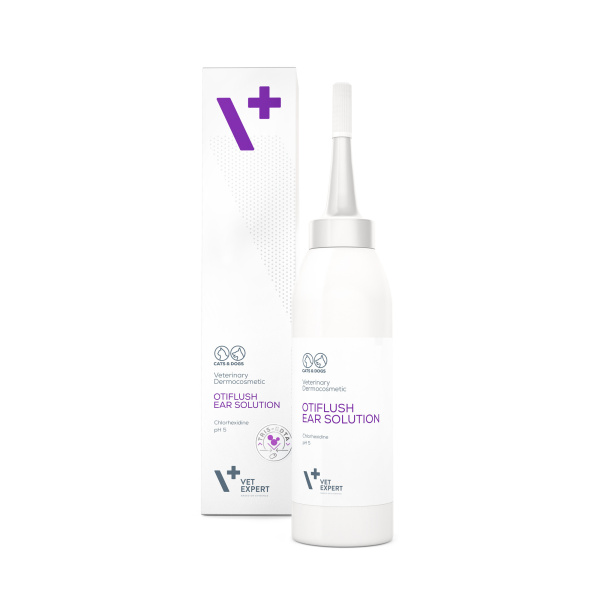 VET EXPERT OTIFLUSH EAR SOLUTION - preparat do pielęgnacji uszu dla psów i kotów 125 ml