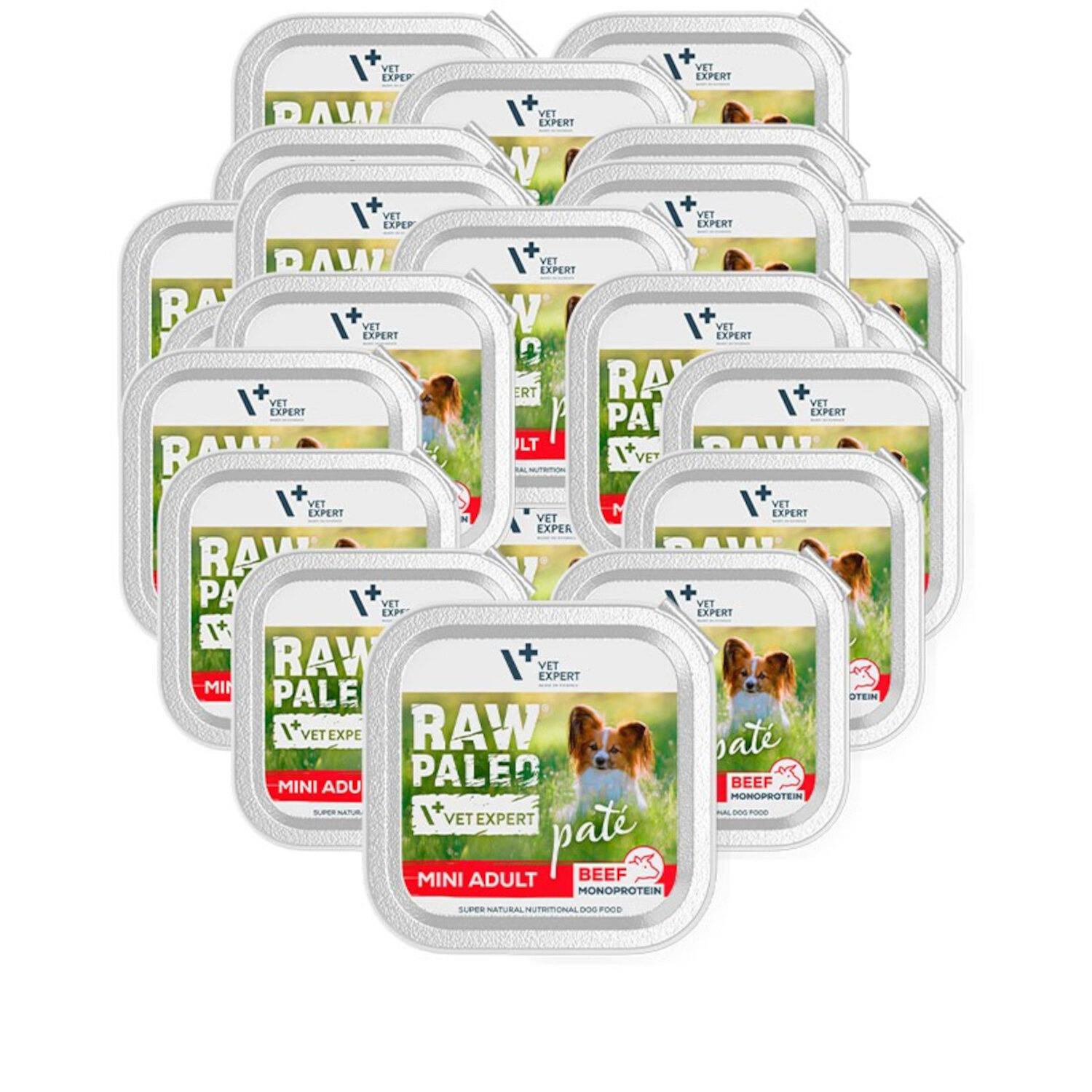 RAW PALEO PATE MINI ADULT BEEF 24x150g - mokra karma dla psów dorosłych - wołowina RAW PALEO PATE MINI ADULT BEEF 24x150g - mokra karma dla psów dorosłych - wołowina