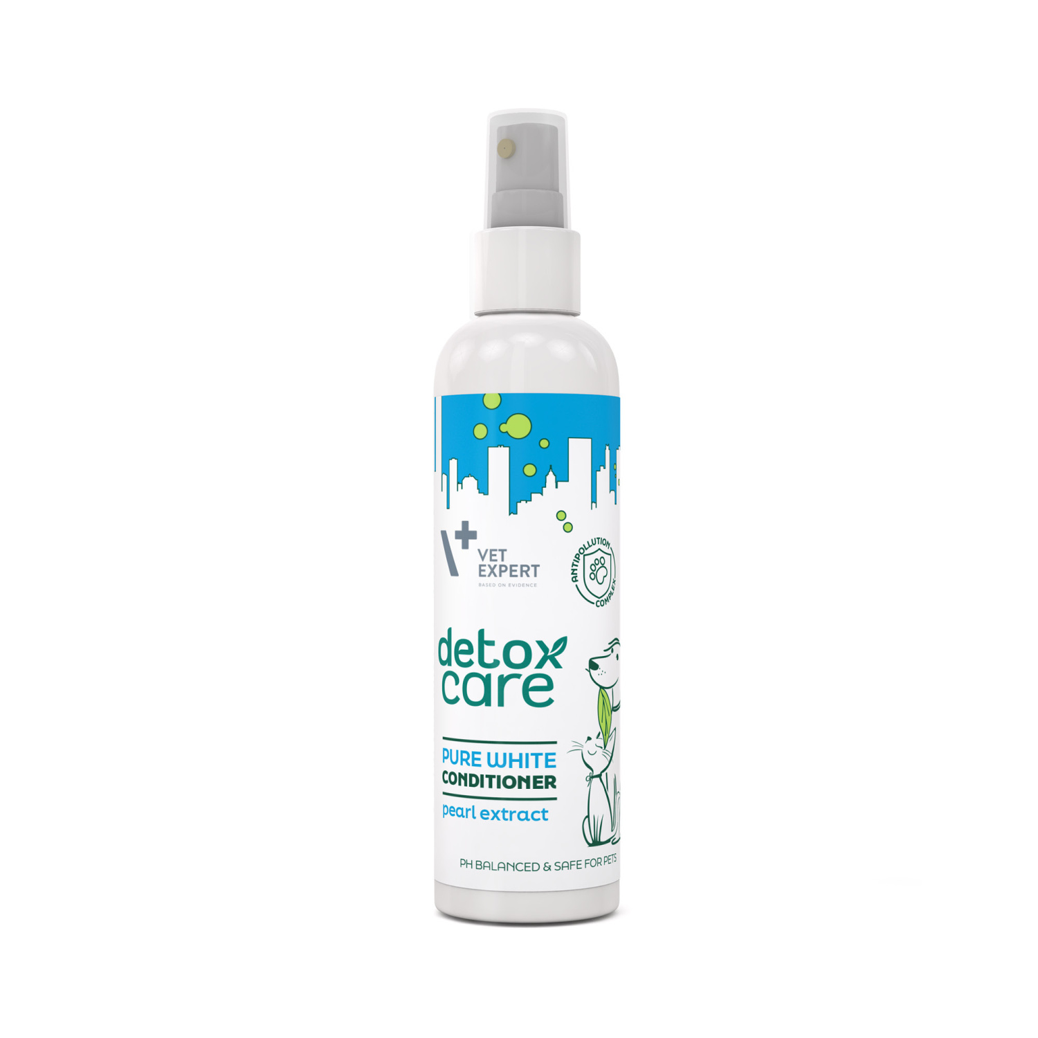 VET EXPERT Detox Care Pure White Conditioner - odżywka bez spłukiwania dla psów i kotów o jasnej i białej sierści 150 ml VET EXPERT Detox Care Pure White Conditioner - odżywka bez spłukiwania dla psów i kotów o jasnej i białej sierści 150 ml