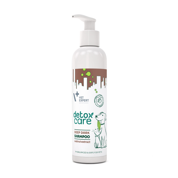 VET EXPERT Detox Care Deep Dark - zestaw chroniący ciemną sierść - szampon i odżywka