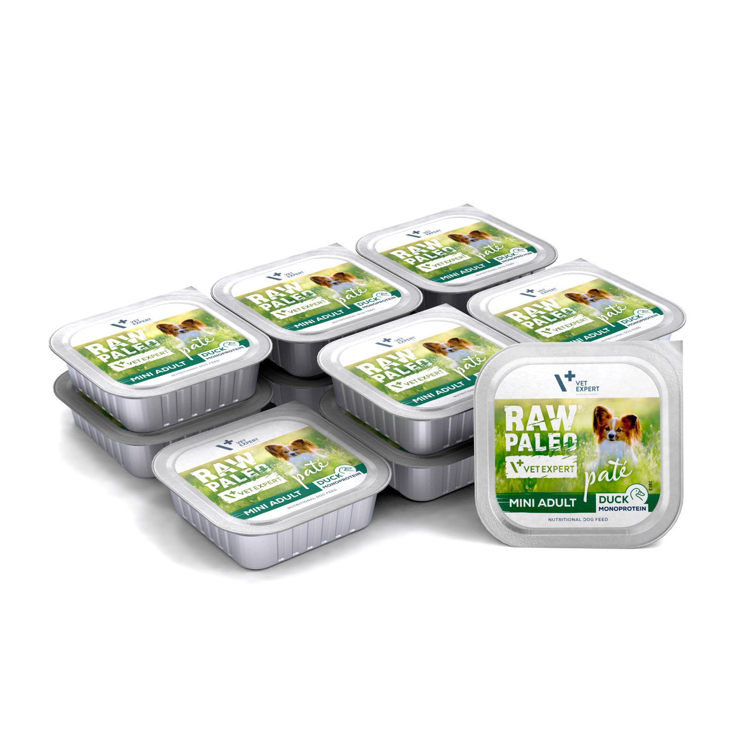 RAW PALEO DUCK PATE MINI ADULT 12x150g - mokra karma dla psów dorosłych - kaczka RAW PALEO DUCK PATE MINI ADULT 12x150g - mokra karma dla psów dorosłych - kaczka