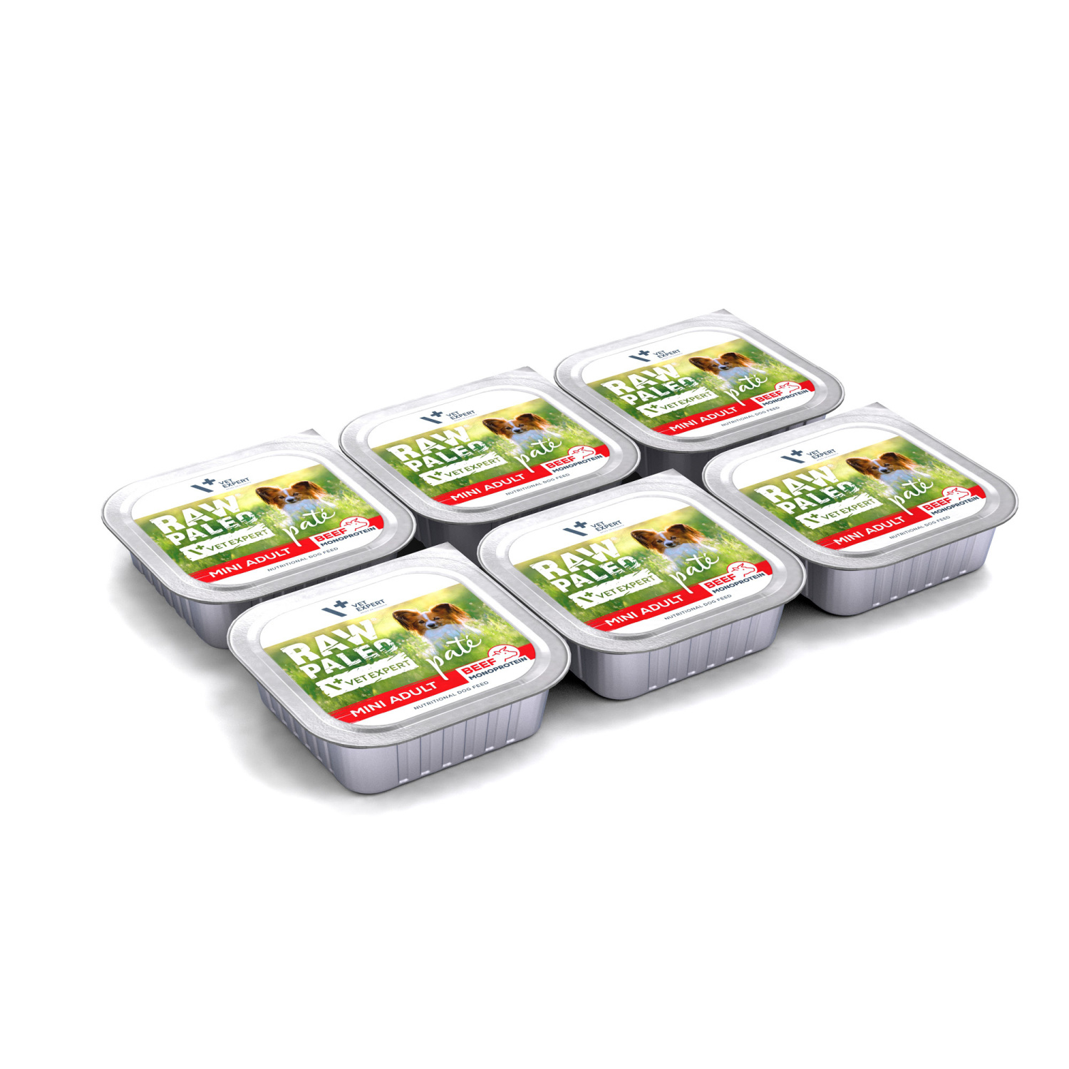 RAW PALEO PATE MINI ADULT BEEF 6x150g - mokra karma dla psów dorosłych - wołowina RAW PALEO PATE MINI ADULT BEEF 6x150g - mokra karma dla psów dorosłych - wołowina