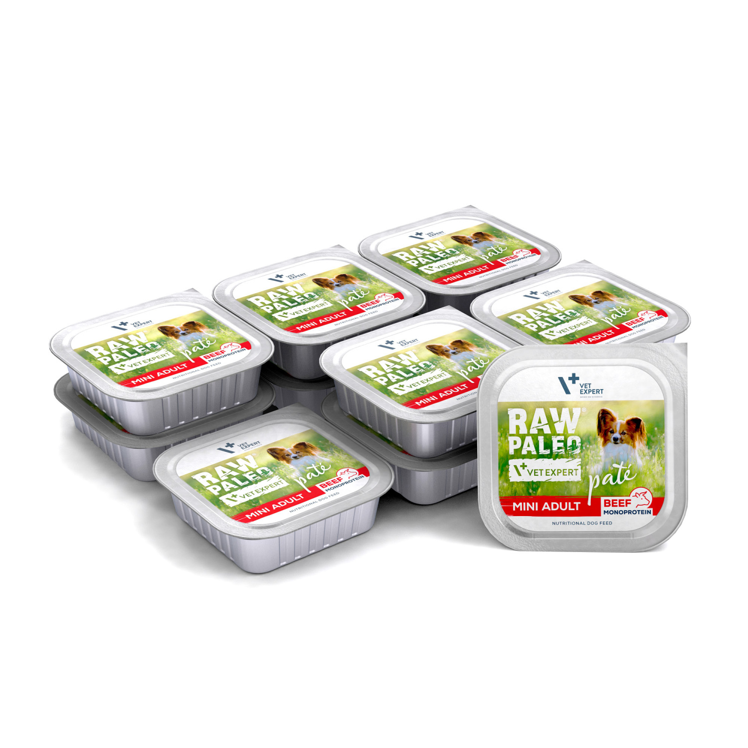 RAW PALEO PATE MINI ADULT BEEF 12x150g - mokra karma dla psów dorosłych - wołowina RAW PALEO PATE MINI ADULT BEEF 12x150g - mokra karma dla psów dorosłych - wołowina
