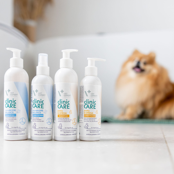 VET EXPERT Clinic Care Hypo & Omega Shampoo - szampon dermokosmetyczny dla psów i kotów 250 ml