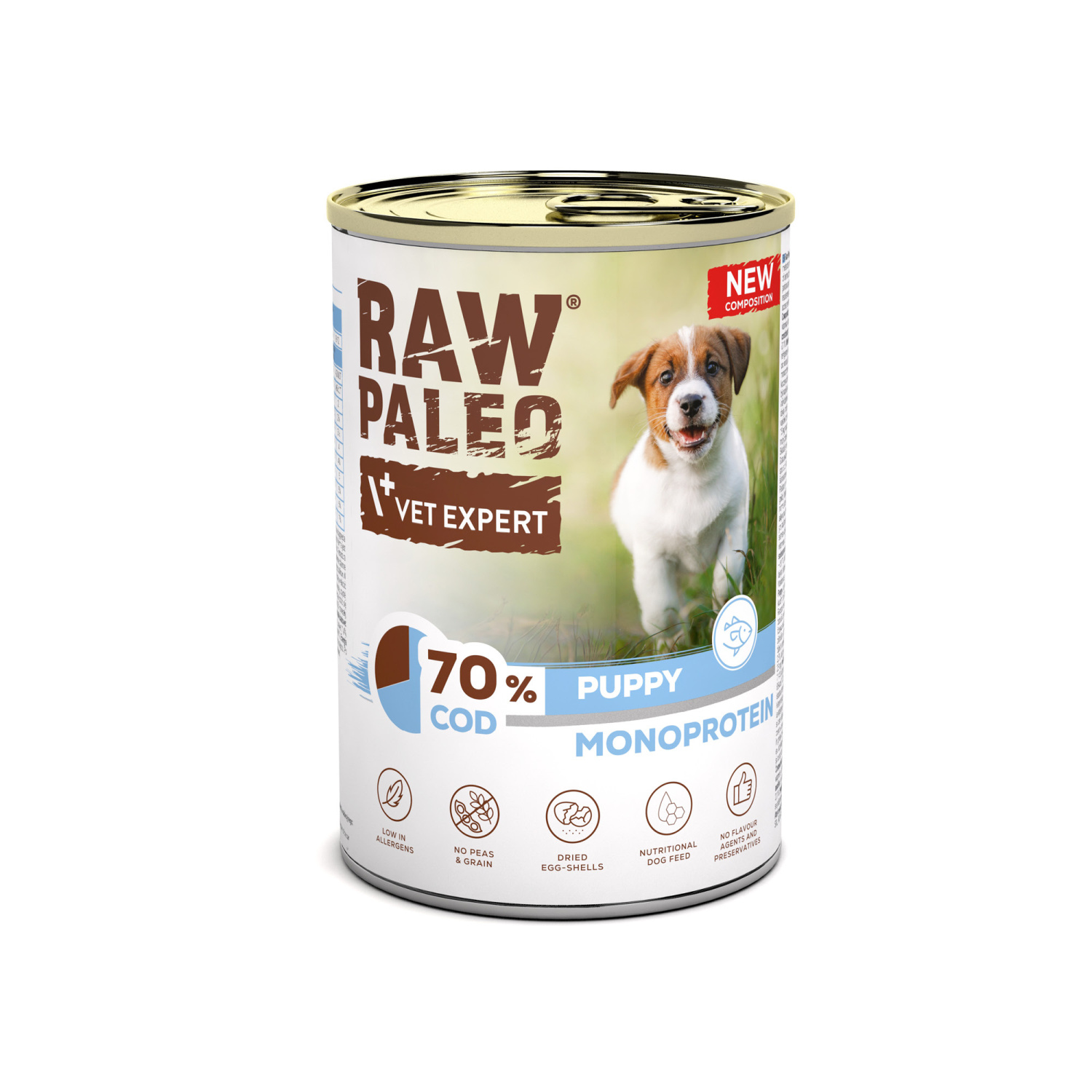 RAW PALEO PUPPY COD 400g - mokra karma dla szczeniąt monoproteina z dorszem RAW PALEO PUPPY COD 400g - mokra karma dla szczeniąt monoproteina z dorszem