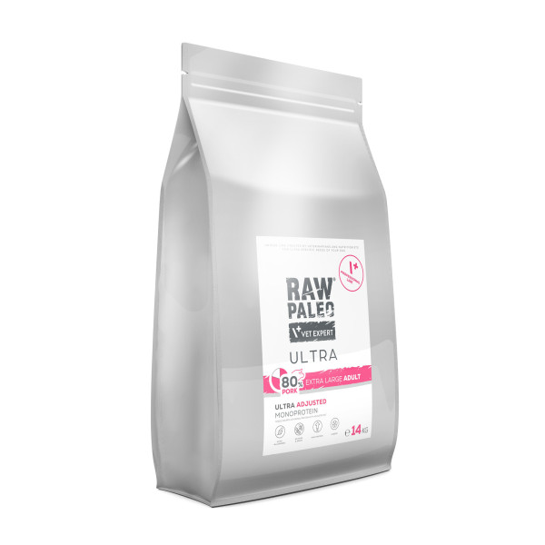 RAW PALEO ULTRA PORK EXTRA LARGE ADULT 14kg - sucha karma z wieprzowiną dla psów ras dużych