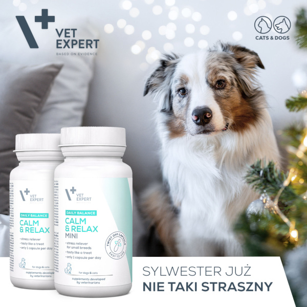 VET EXPERT CALM & RELAX MINI - preparat na objawy stresu dla psów małych ras i kotów