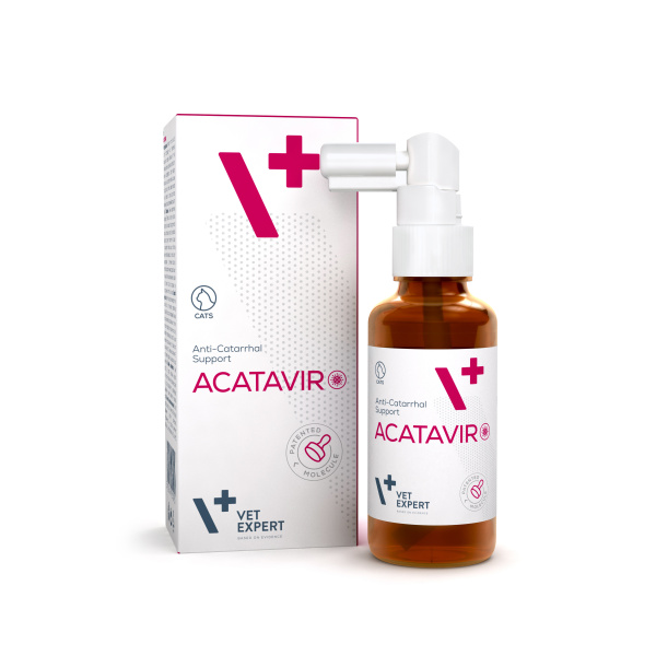 VET EXPERT ACATAVIR - żelowy preparat wspierający w "kocim katarze" 30 ml