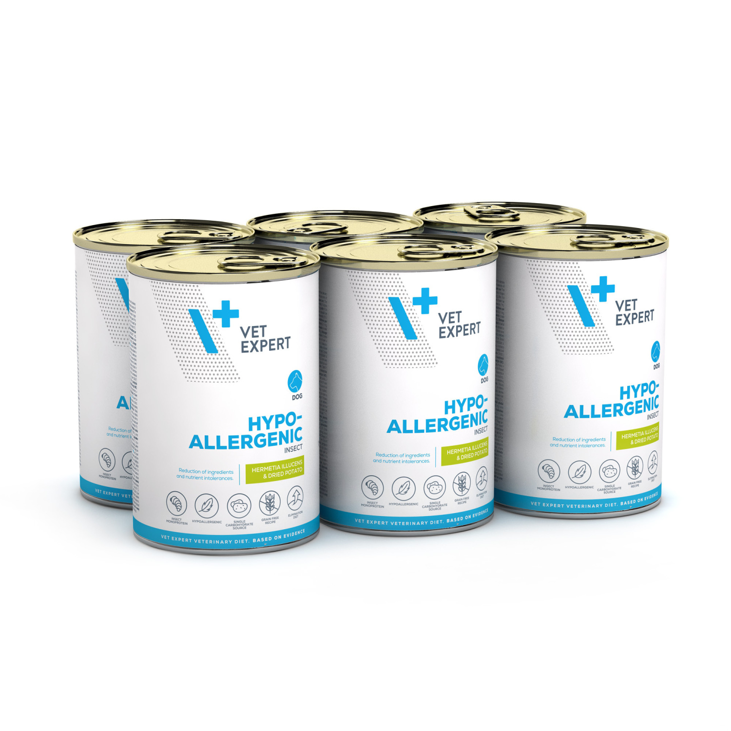 VET EXPERT HYPOALLERGENIC INSECT 6x375g - mokra karma weterynaryjna dla psów