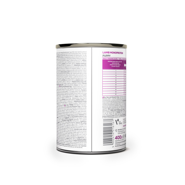 RAW PALEO PUPPY LAMB 400g - mokra karma dla szczeniąt monoproteina z jagnięciną