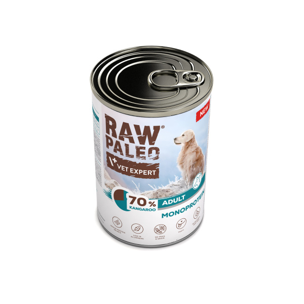 RAW PALEO ADULT DOG KANGAROO 400g - mokra karma dla psów dorosłych monoproteina z mięsem kangura