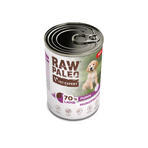 RAW PALEO PUPPY LAMB 12x400g - mokra karma dla szczeniąt monoproteina z jagnięciną