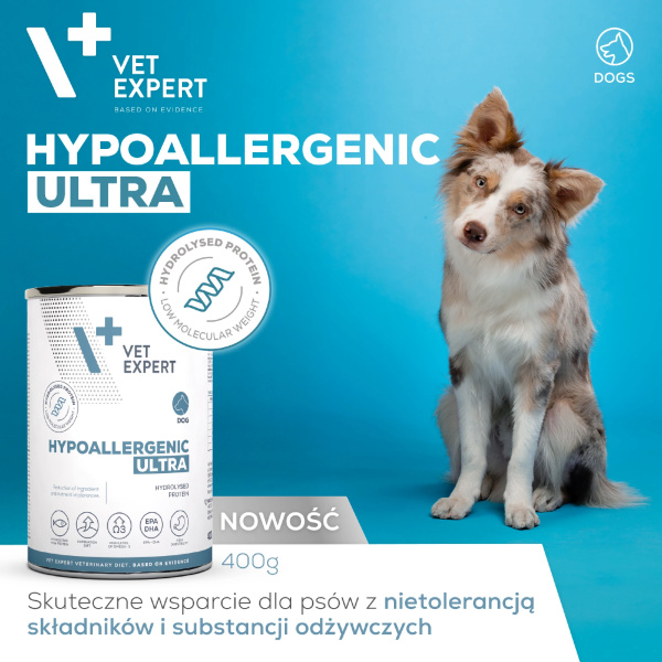 VET EXPERT HYPOALLERGENIC ULTRA WET 400g - mokra karma weterynaryjna dla psów