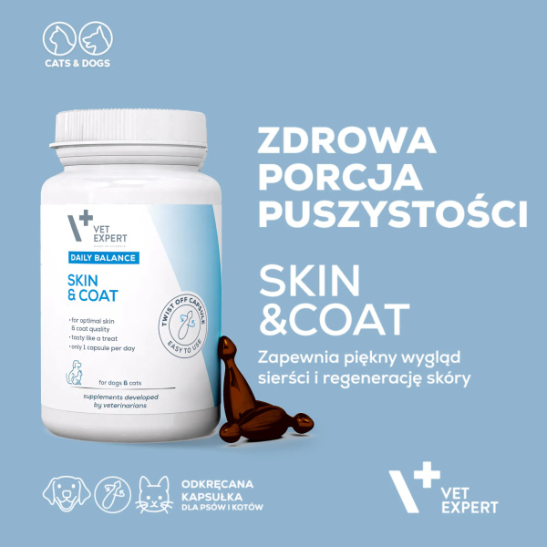 Preparat dla psa na zdrową skórę i piękną sierść