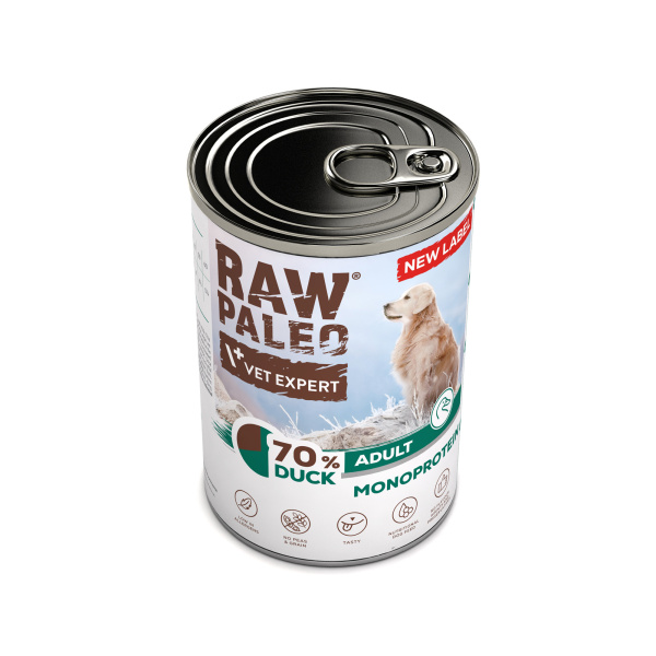 RAW PALEO ADULT DOG DUCK 400g - mokra karma dla psów dorosłych monoproteina z kaczką