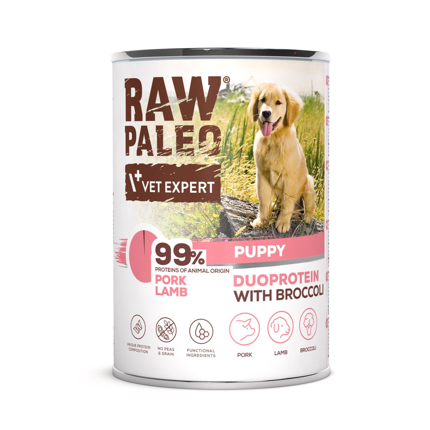 RAW PALEO PORK&LAMB PUPPY CAN 12x400g - mokra karma dla szczeniąt duoproteina wieprzowina z jagnięciną