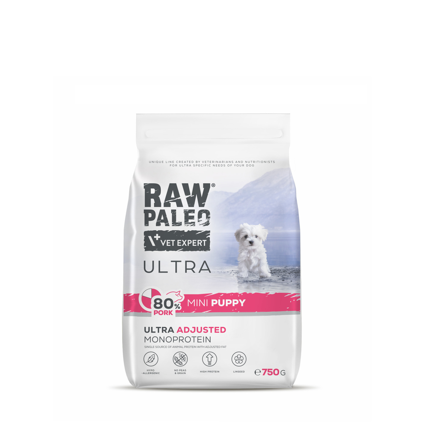 RAW PALEO ULTRA PORK PUPPY MINI - sucha karma z wieprzowiną dla szczeniąt ras małych (Wielkość opakowania: 8kg)