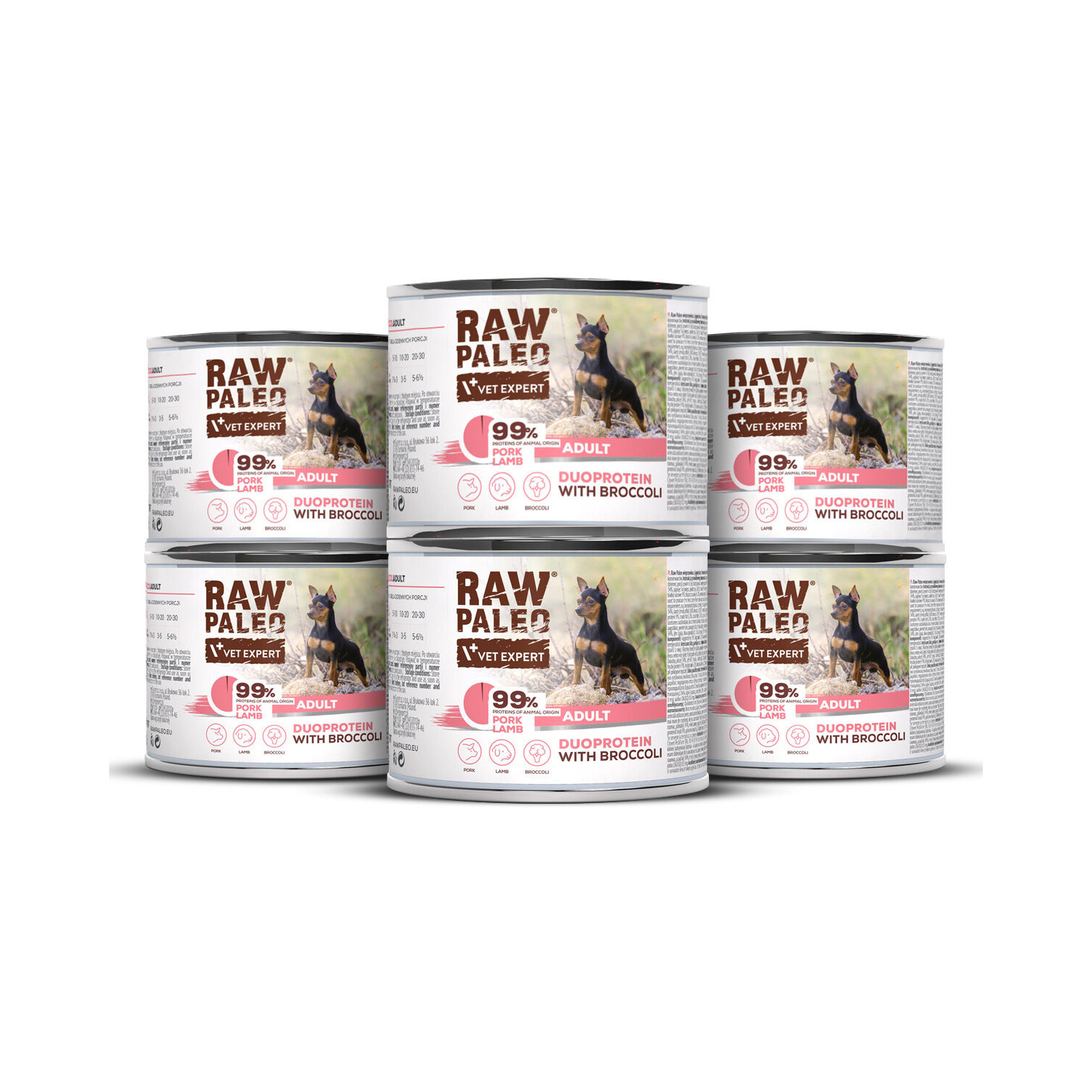 RAW PALEO PORK&LAMB ADULT CAN 6x200g - mokra karma dla psów dorosłych duoproteina wieprzowina z jagnięciną