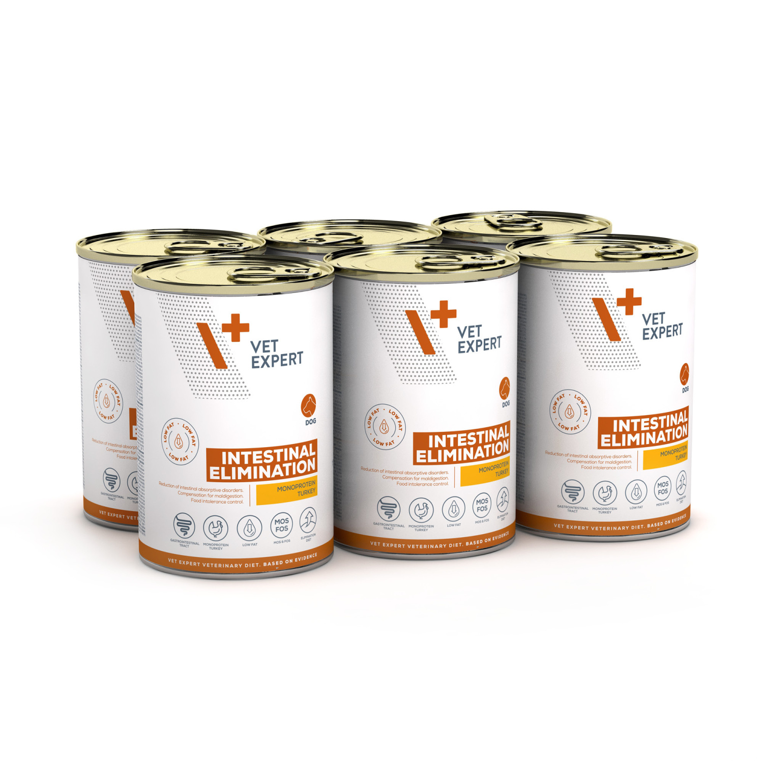 VET EXPERT INTESTINAL ELIMINATION LOW FAT 6x400g – lekkostrawna mokra karma weterynaryjna dla psów z zaburzeniami trawiennymi